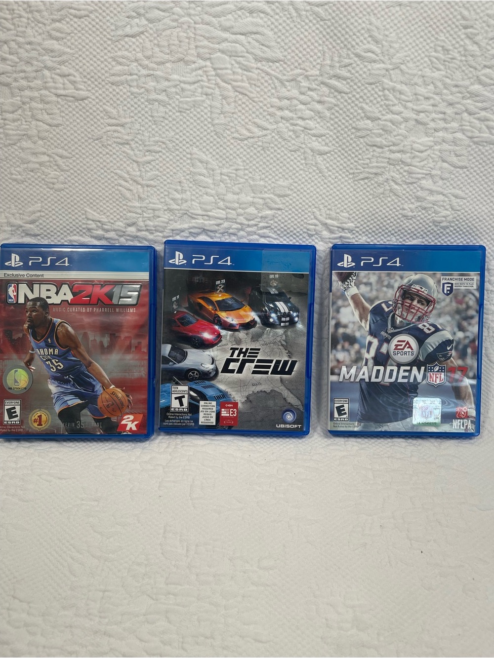 Sony PS4 Blue Case - NBA 2K15, The Crew & Madden NFL Game Bundle (B62)